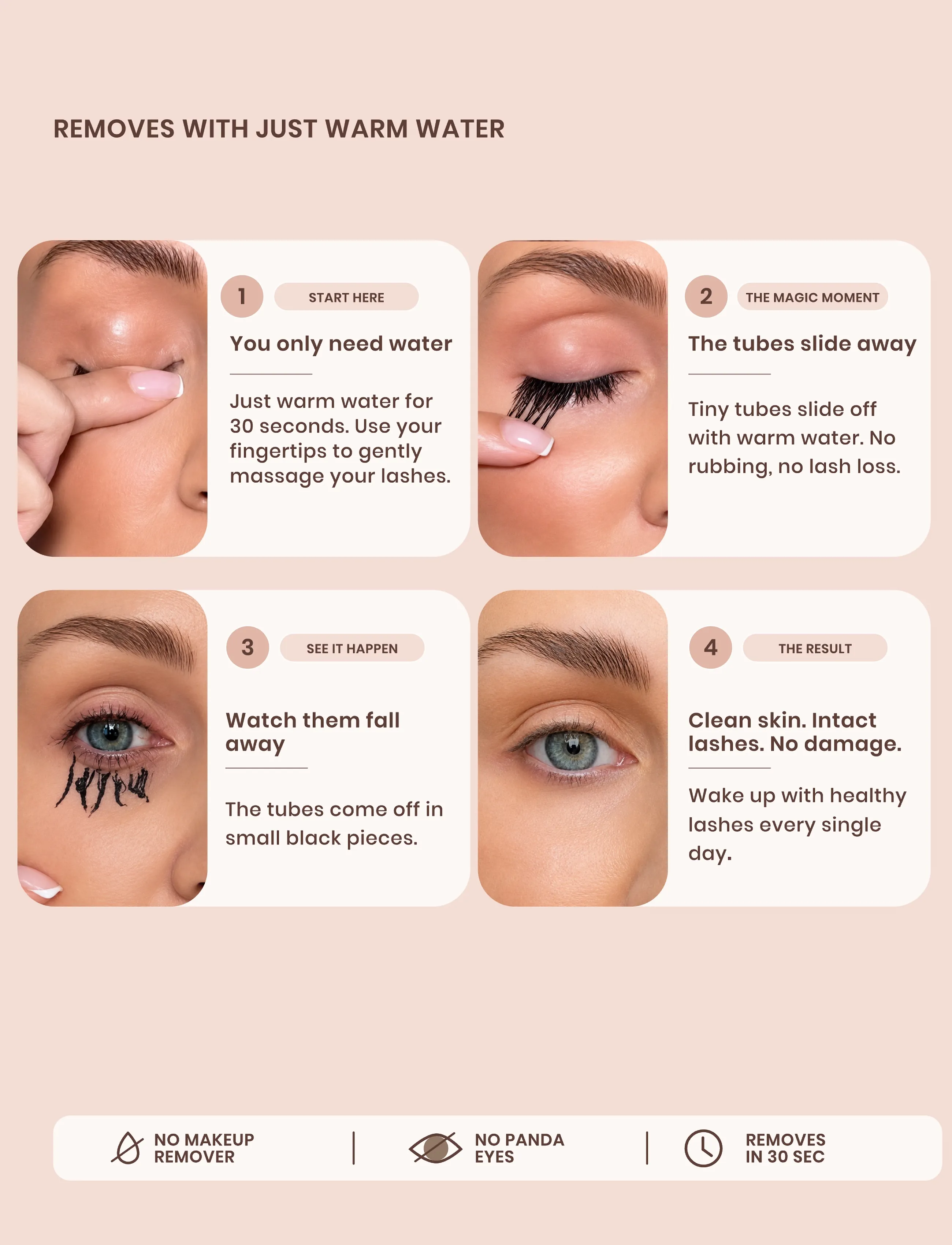 Lenoites - PowerLash Growth Serum Mascara Black - Ögon & bryn  - black - 5