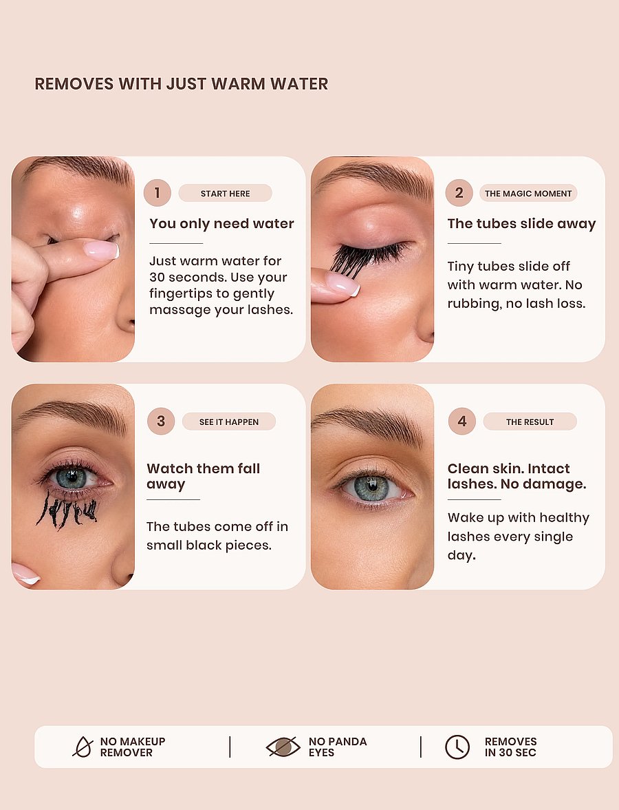 Lenoites - PowerLash Growth Serum Mascara Black - Ögon & bryn - black - 5