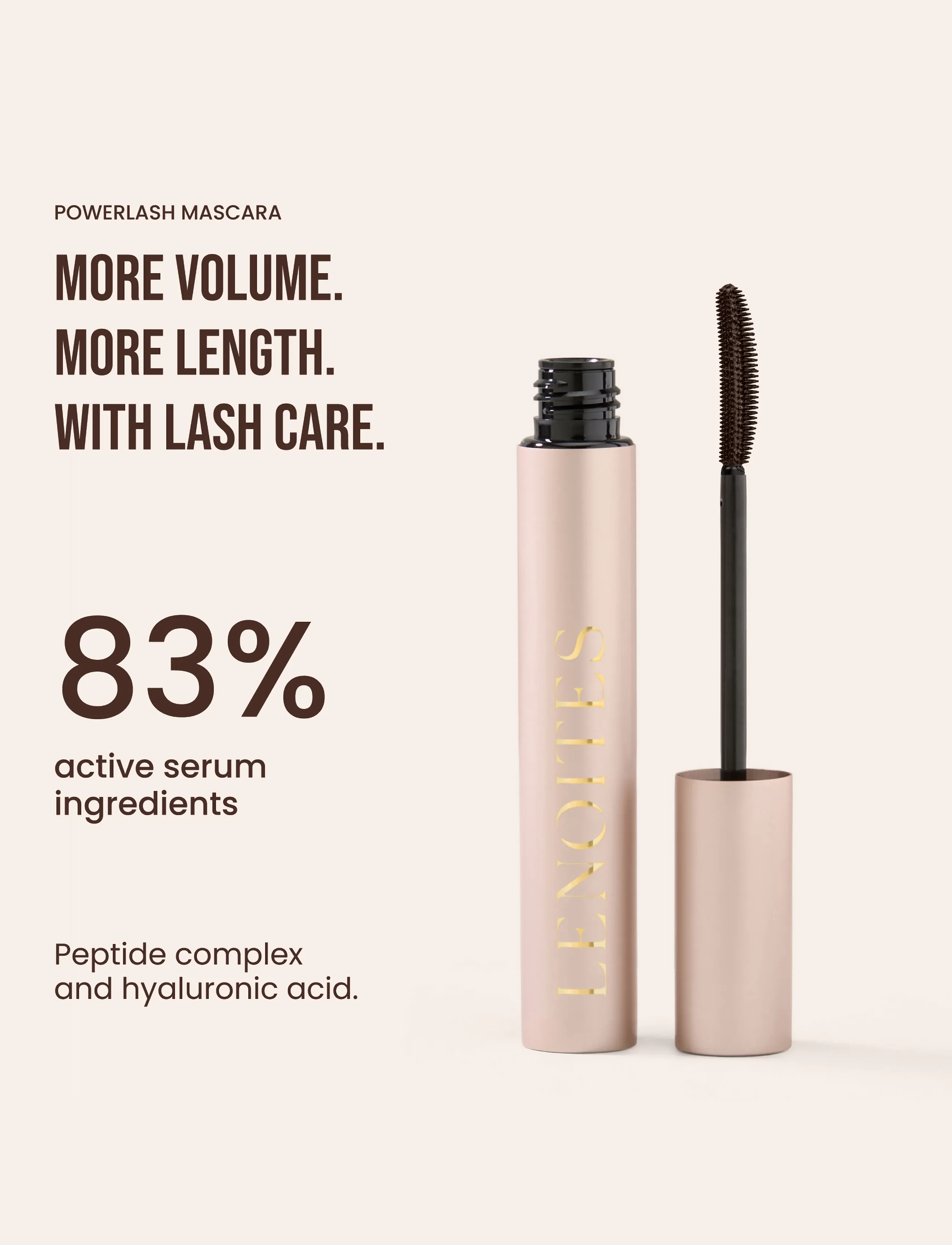 Lenoites - PowerLash Growth Serum Mascara Brown - silmad ja kulmud - brown - 0