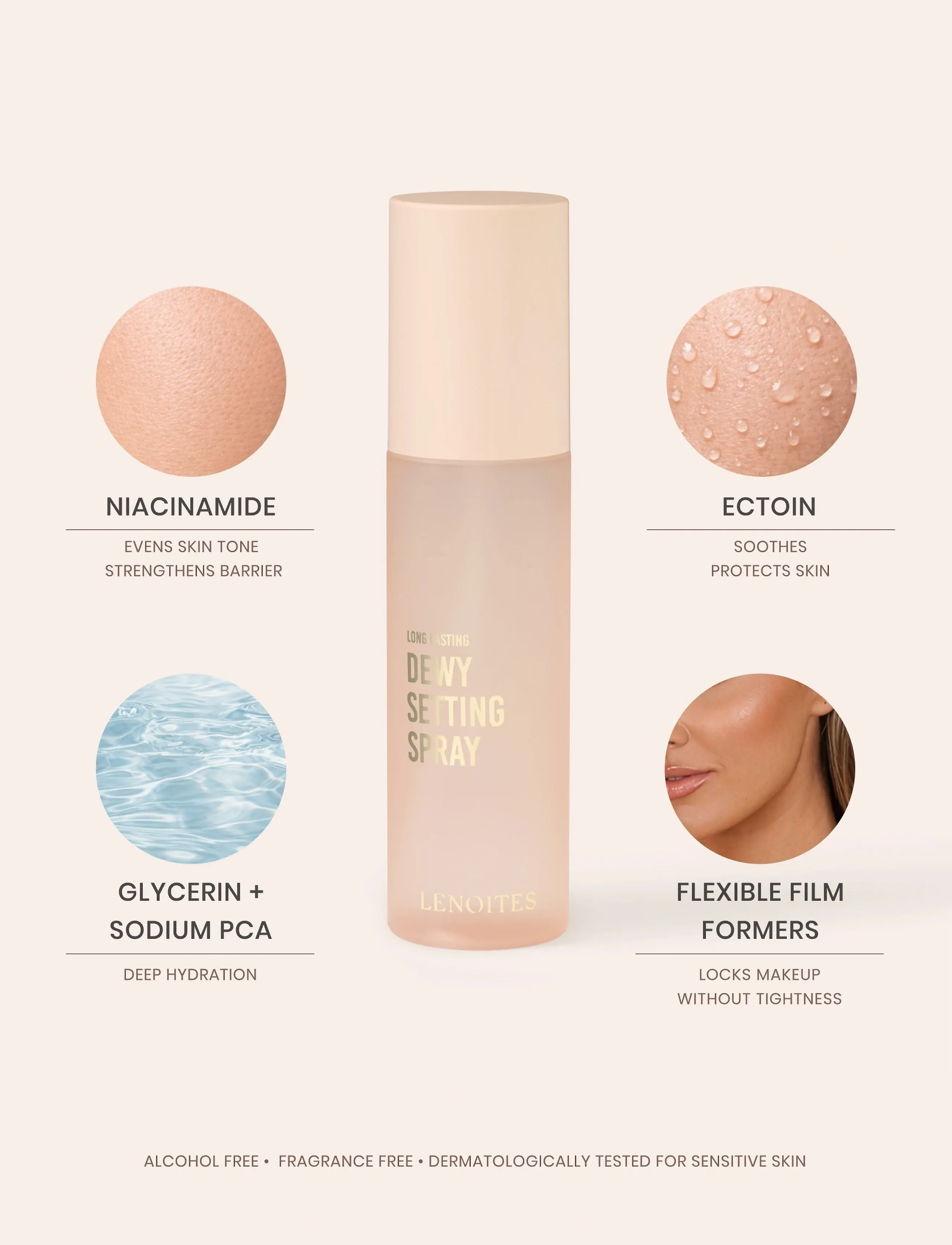 Lenoites - Long Lasting Dewy Setting Spray - makeup - transparant - 3