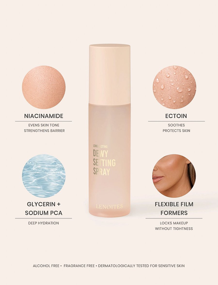 Lenoites - Long Lasting Dewy Setting Spray - makeup - transparant - 3