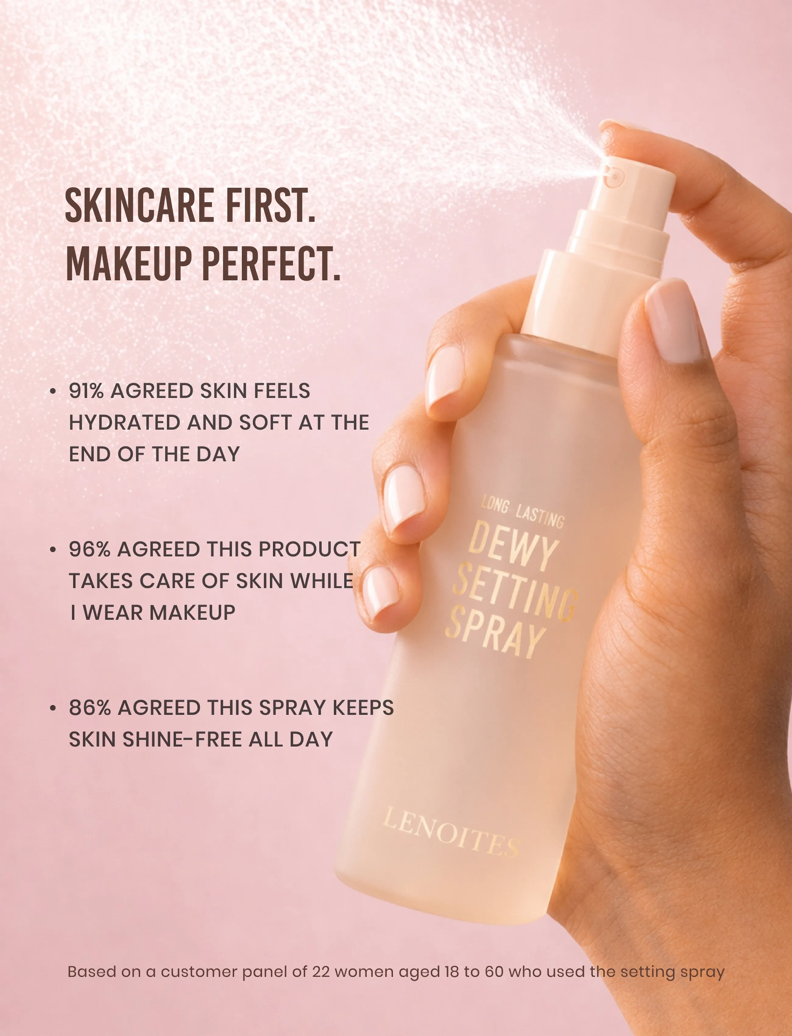 Lenoites - Long Lasting Dewy Setting Spray - makeup - transparant - 5