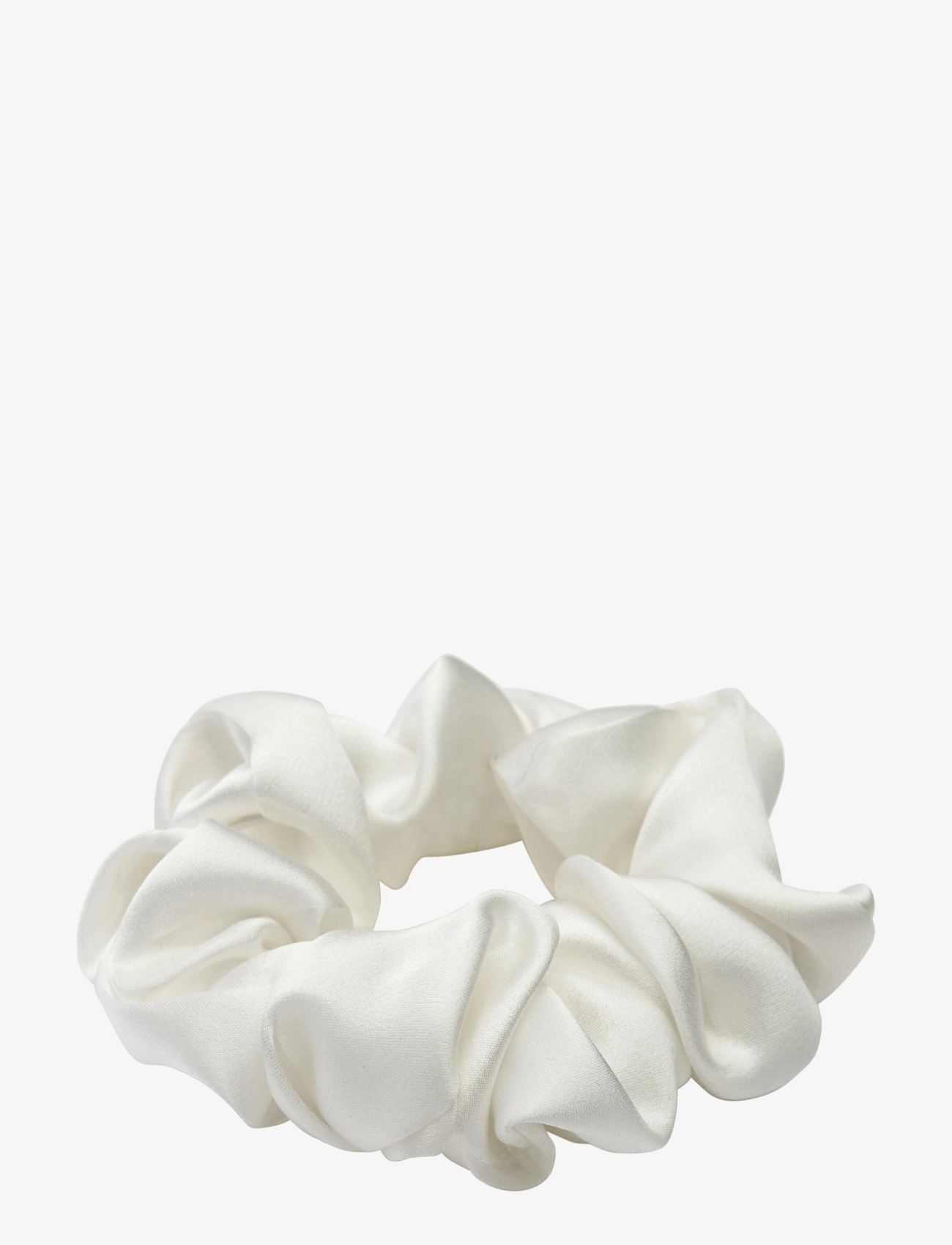 Lenoites Mulberry Silk Scrunchie - Hårstrikker - WHITE / white