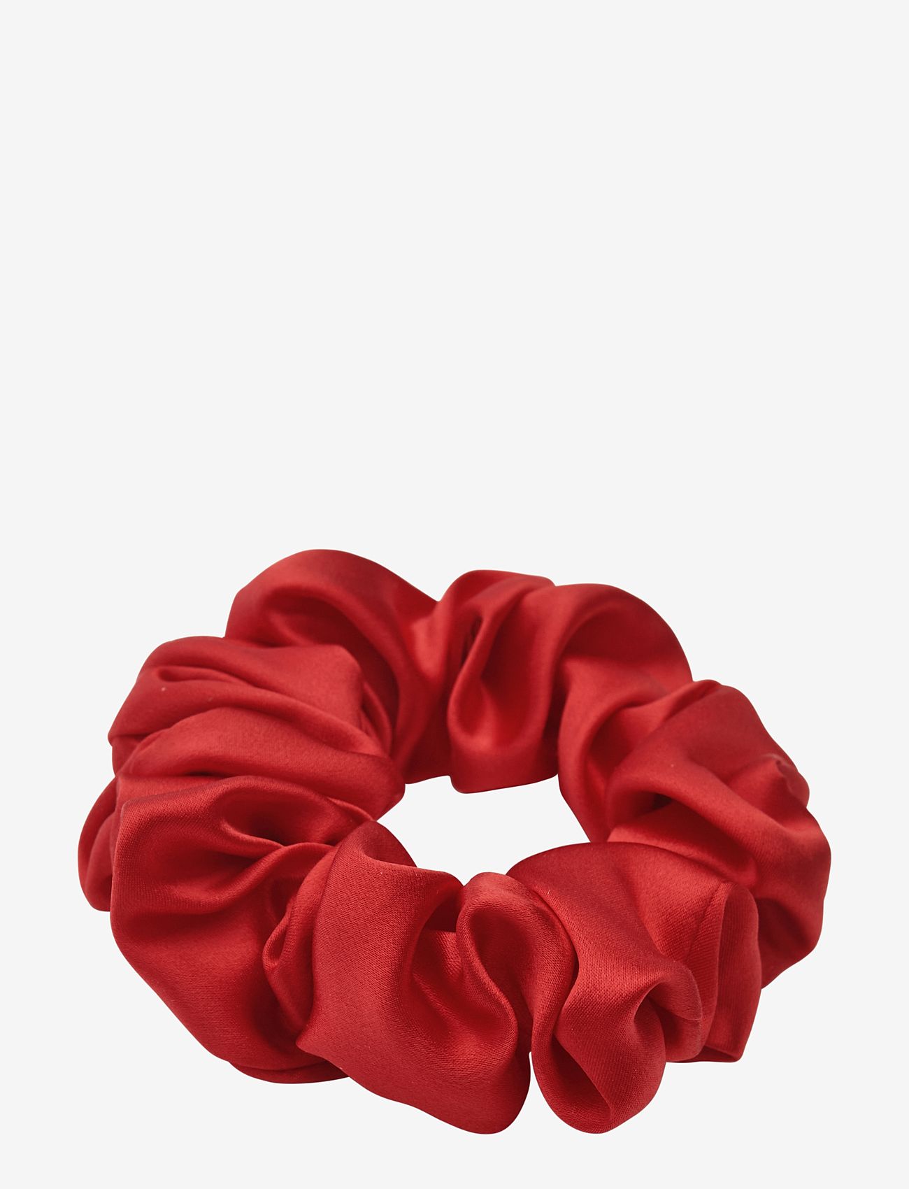 Lenoites - Mulberry Silk Scrunchie - hårsnoddar - red - 0