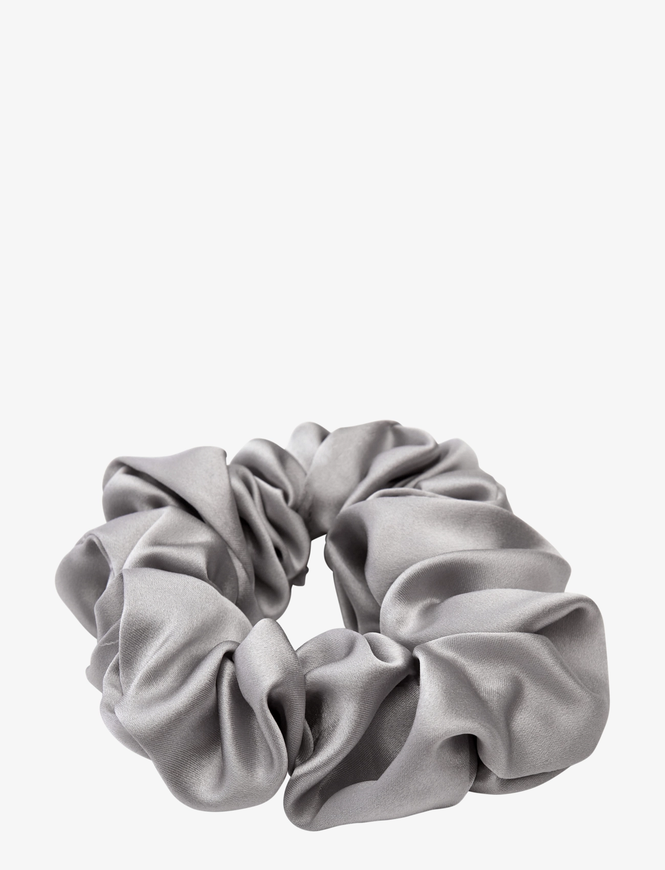 Lenoites Mulberry Silk Scrunchie, Silke Scrunchie, Grå, Str: ONE SIZE