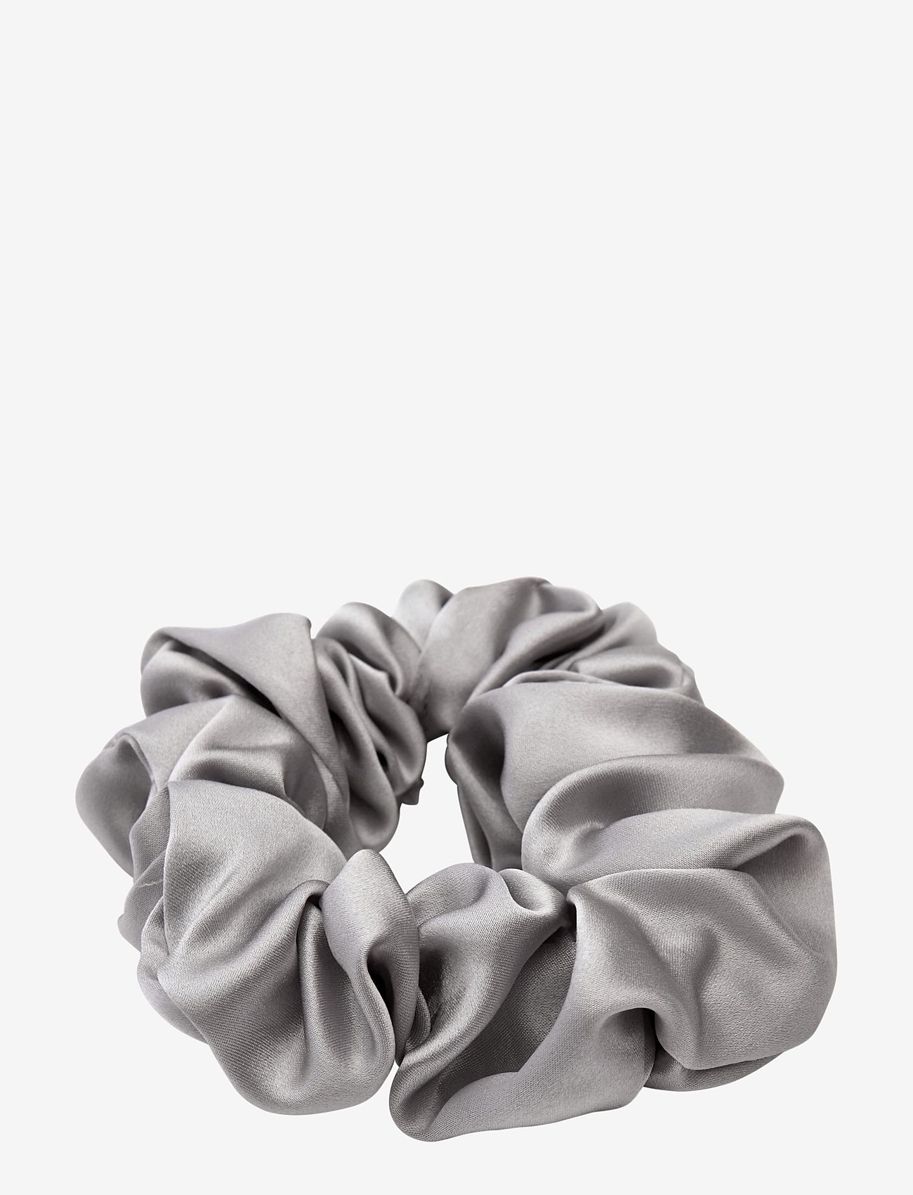 Lenoites - Mulberry Silk Scrunchie - hårsnoddar - grey - 0