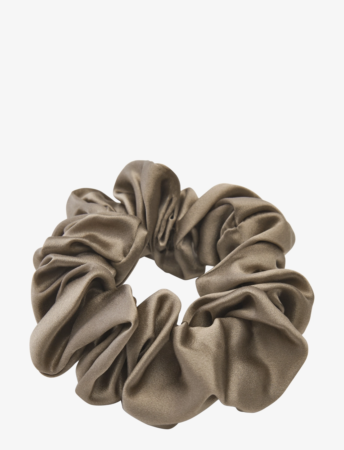 Lenoites Mulberry Silk Scrunchie - Hårstrikker - BROWN / brown