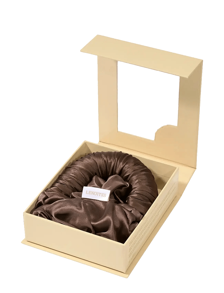Lenoites - Blowout Tie in Mulberry Silk - varmecurlere - mocha / espresso - 2