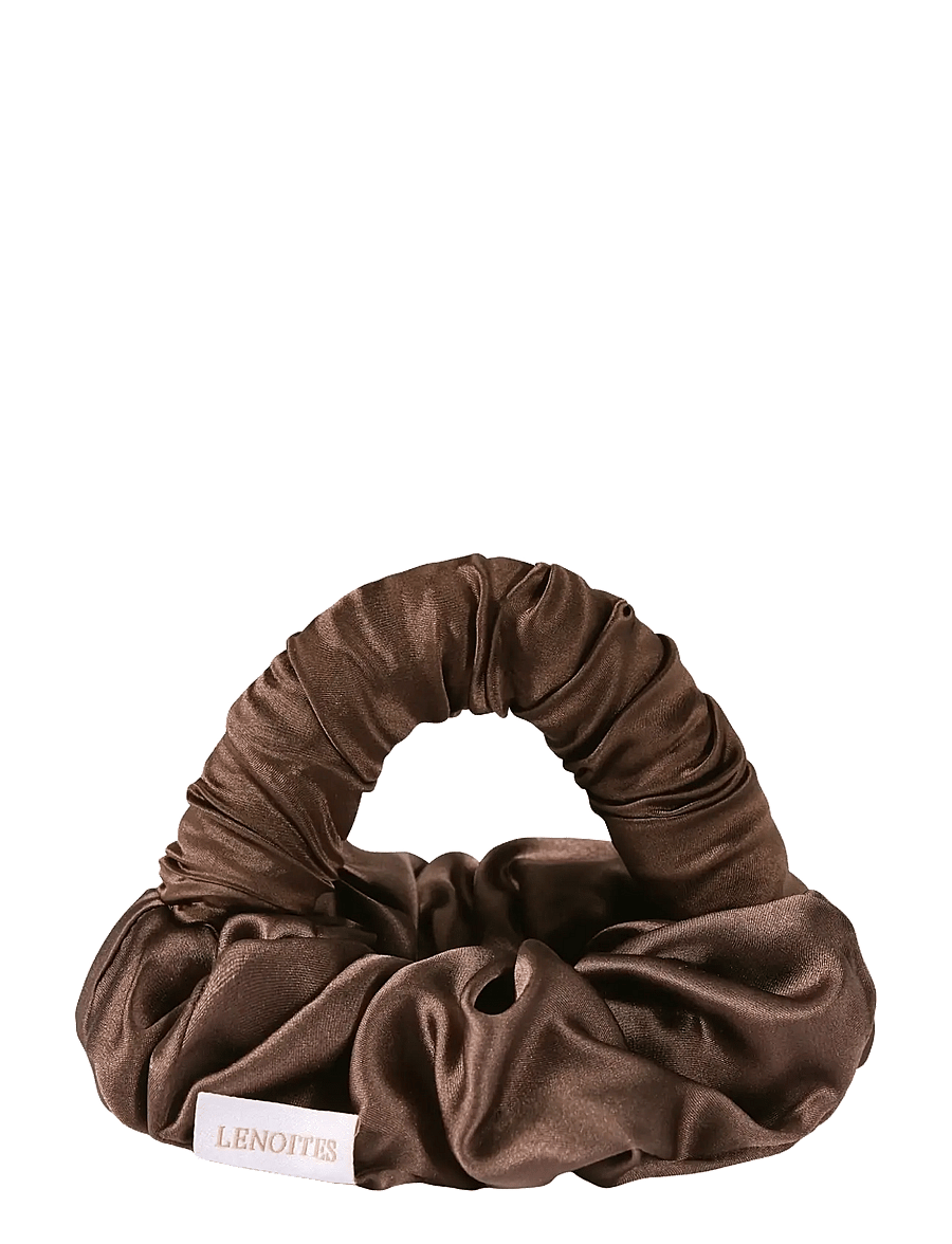 Lenoites - Blowout Tie in Mulberry Silk - värmespolar - mocha / espresso - 1