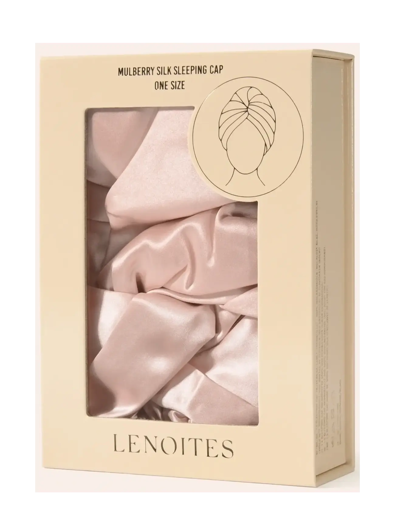 Lenoites - Mulberry Silk Sleeping Cap - hudvårdstillbehör - pink - 4