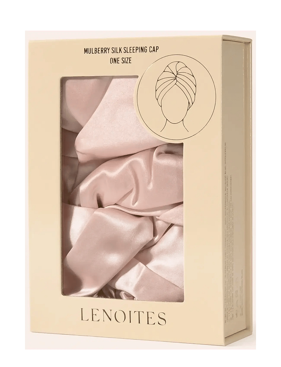Lenoites - Mulberry Silk Sleeping Cap - aksessuaarid - pink - 4