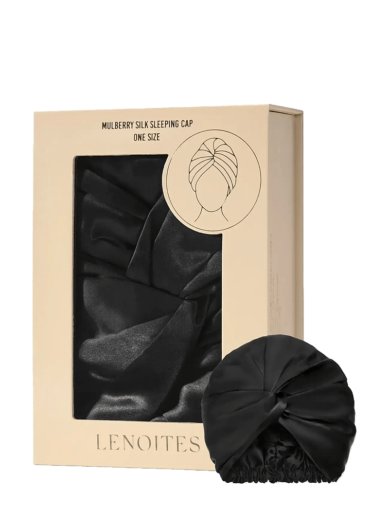 Lenoites - Mulberry Silk Sleeping Cap - aksessuaarid - black - 1