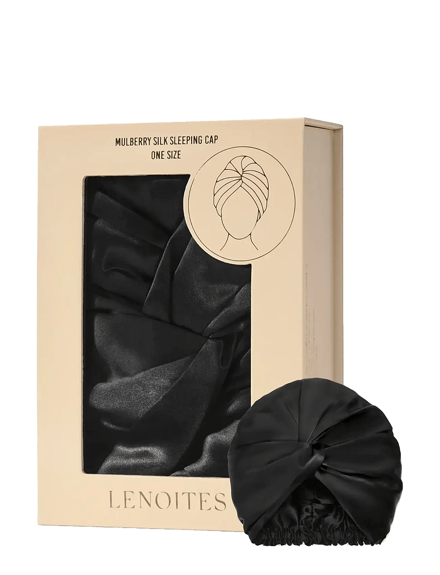 Lenoites - Mulberry Silk Sleeping Cap - aksessuaarid - black - 1