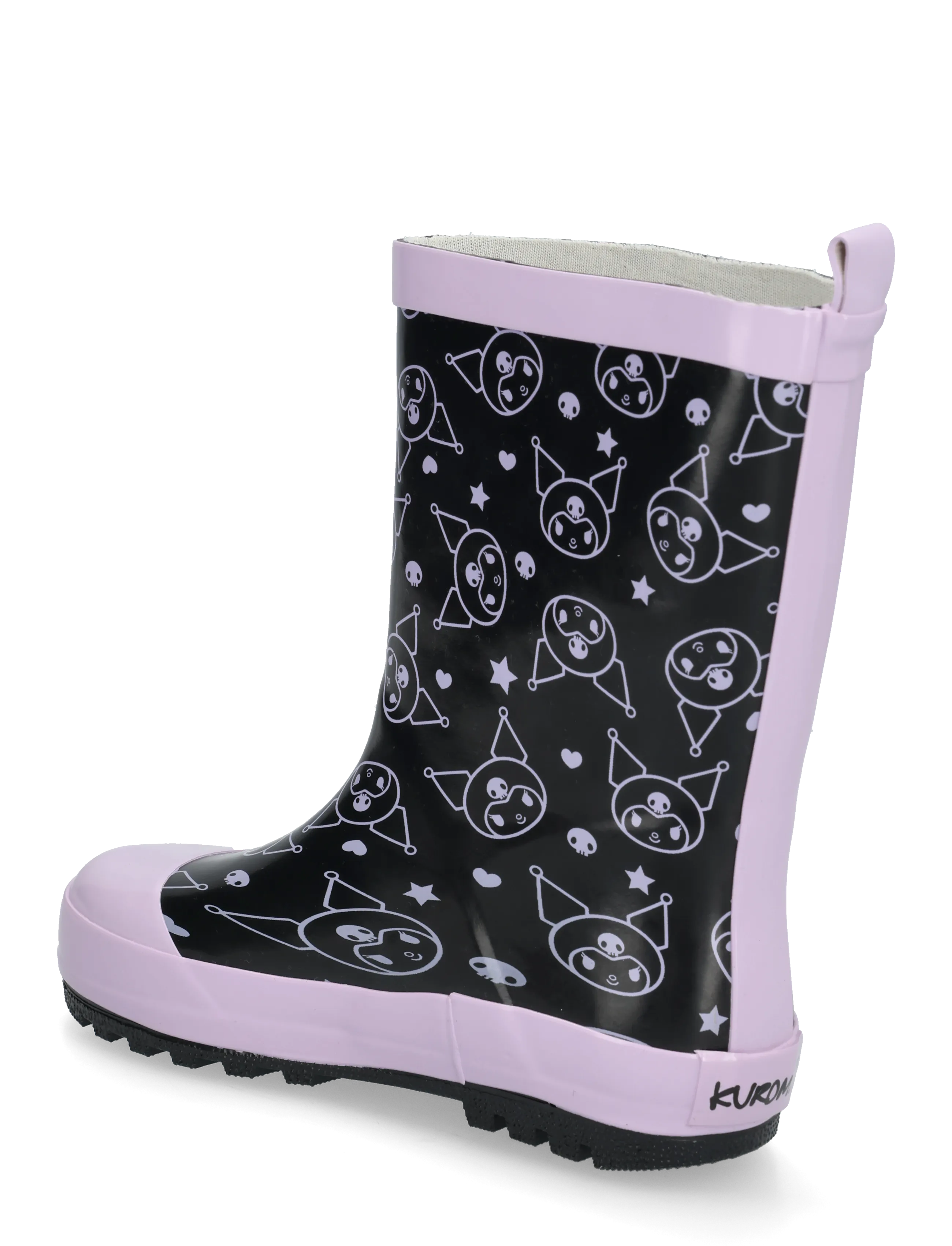 Leomil - Girls rainboots - lined rubberboots - lilac/black - 1