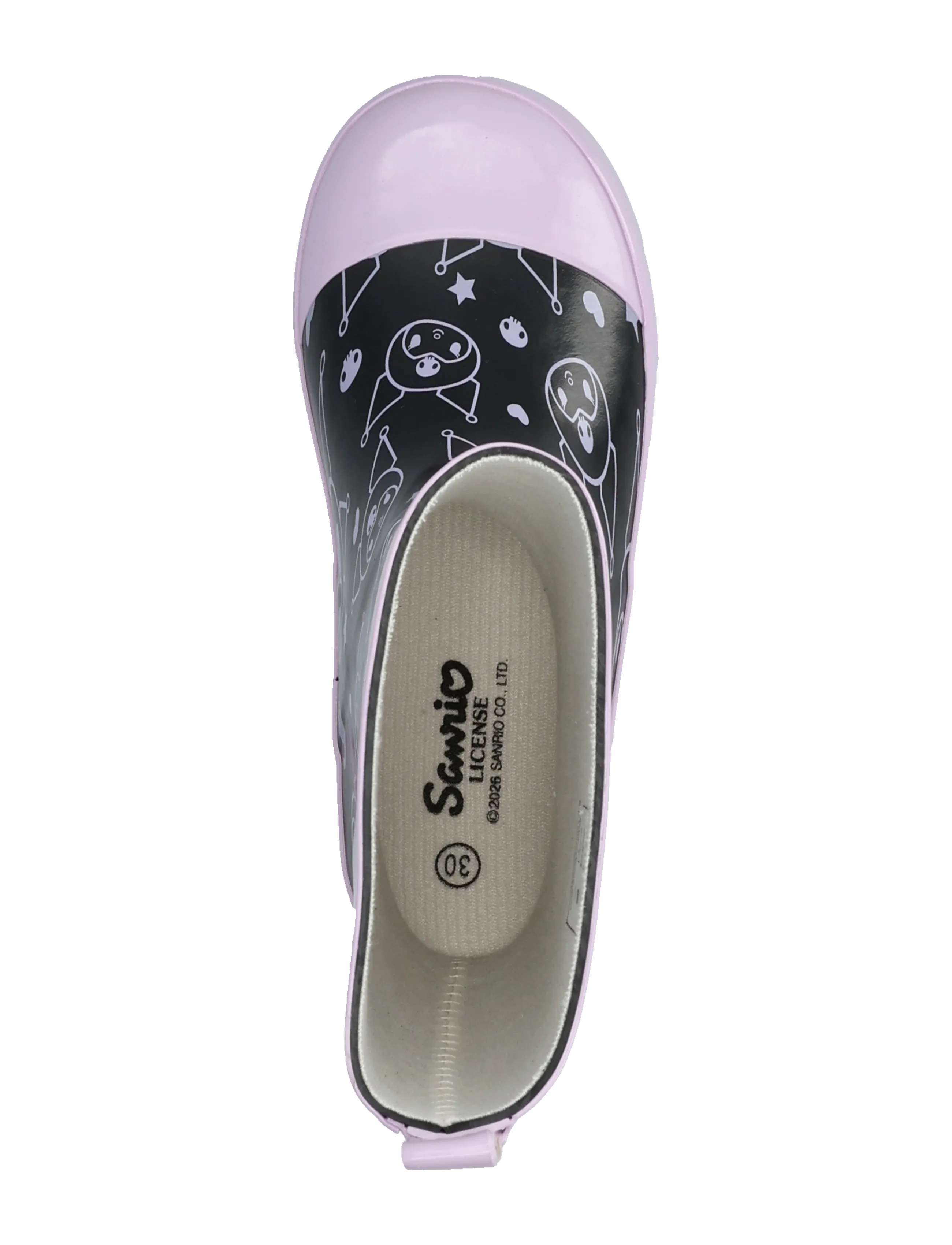Leomil - Girls rainboots - lined rubberboots - lilac/black - 3