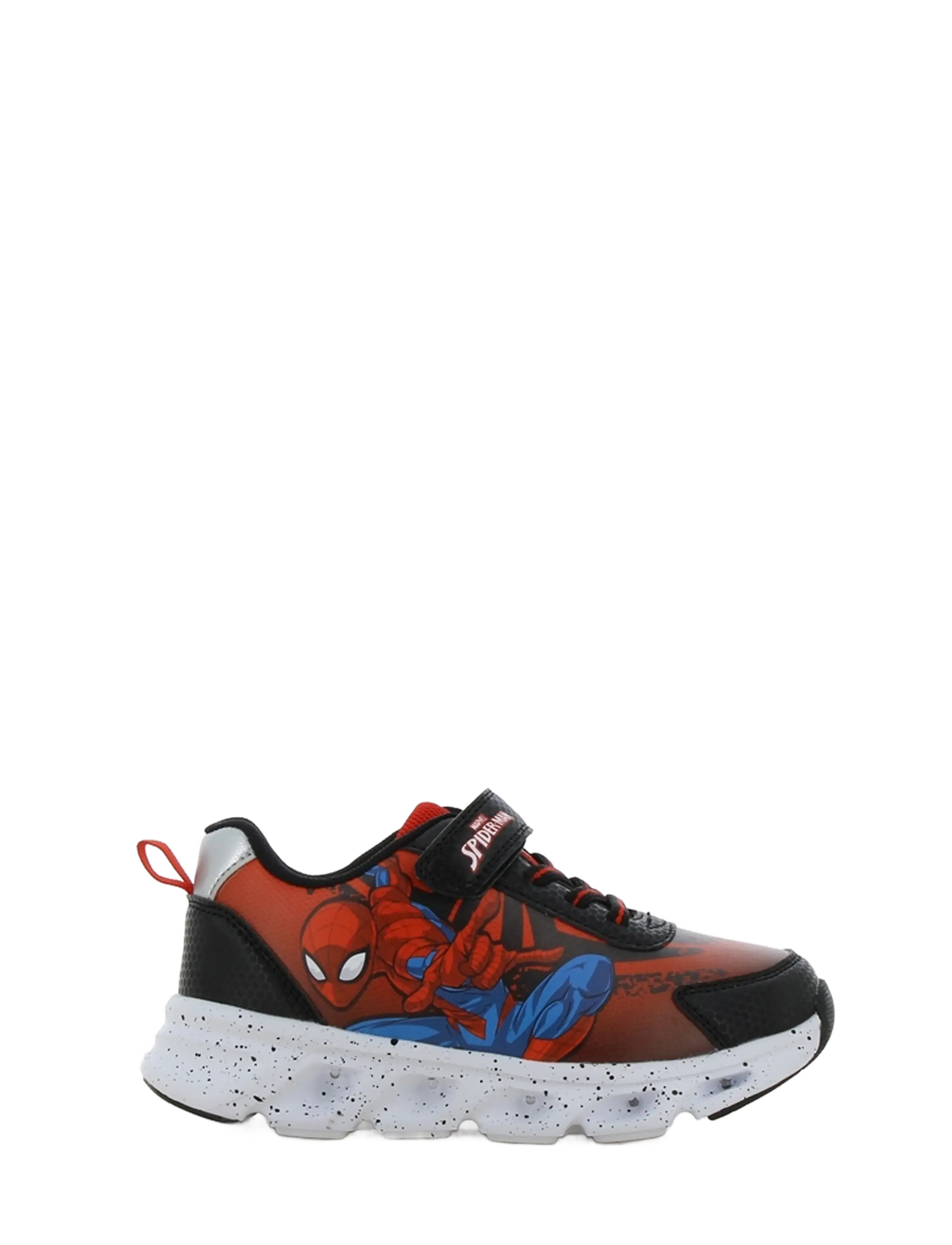 Spider-man Boys Sneakers, Børn, Spider-Man Blinkesko Med Velcro, Rød, Str: 25