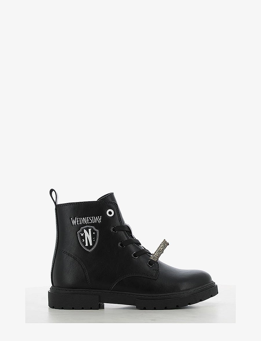 Leomil - Wednesday girls bootie - stövlar & kängor - black/black - 0