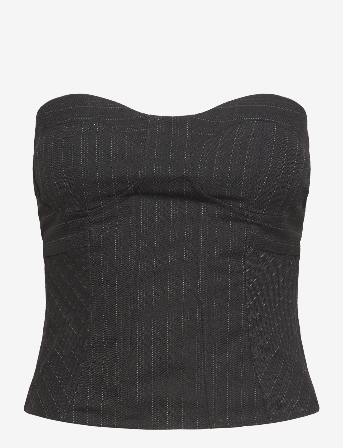 Les Coyotes De Paris - Constructed bustier - festliche oberteile - black pinstripe - 0