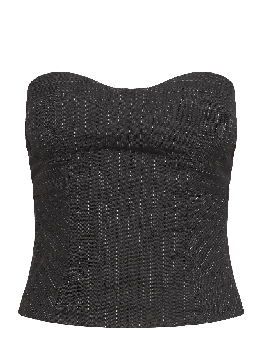 Les Coyotes De Paris - Constructed bustier - speciella tillfällen - black pinstripe - 1