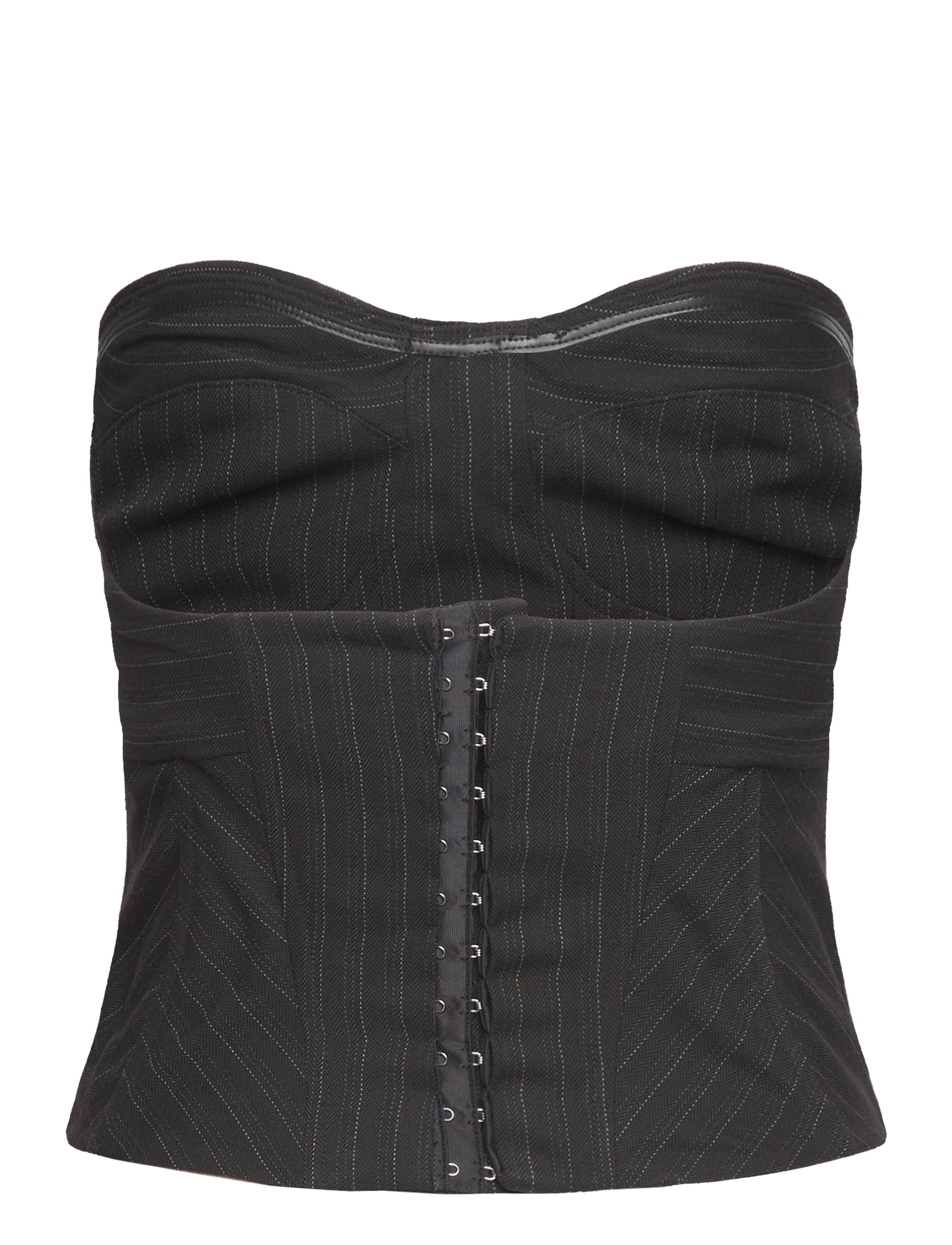 Les Coyotes De Paris - Constructed bustier - festliche oberteile - black pinstripe - 2