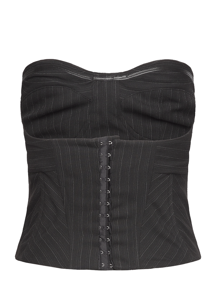 Les Coyotes De Paris - Constructed bustier - speciella tillfällen - black pinstripe - 2