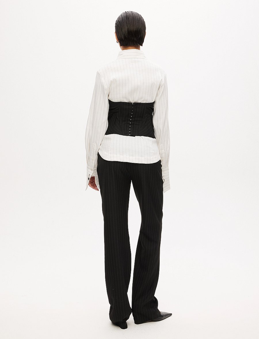Les Coyotes De Paris - Constructed bustier - speciella tillfällen - black pinstripe - 3
