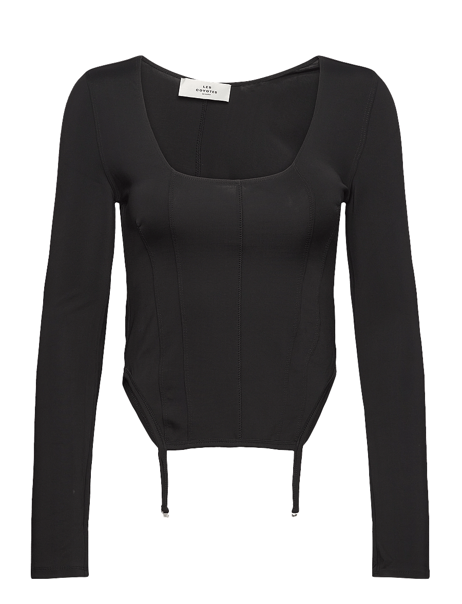 Les Coyotes De Paris - Fitted lingerie top - pikkade varrukatega topid - noir - 1