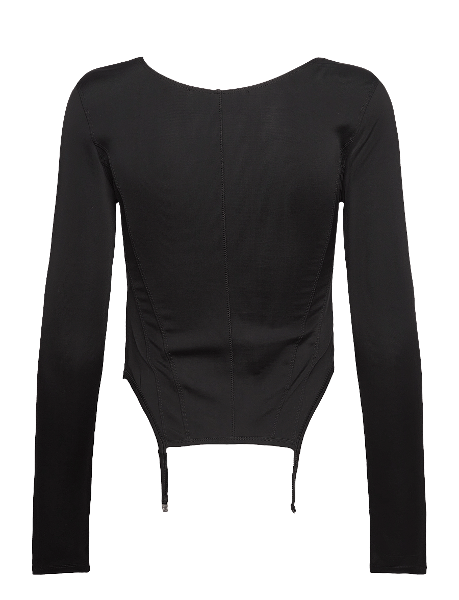 Les Coyotes De Paris - Fitted lingerie top - pikkade varrukatega topid - noir - 2