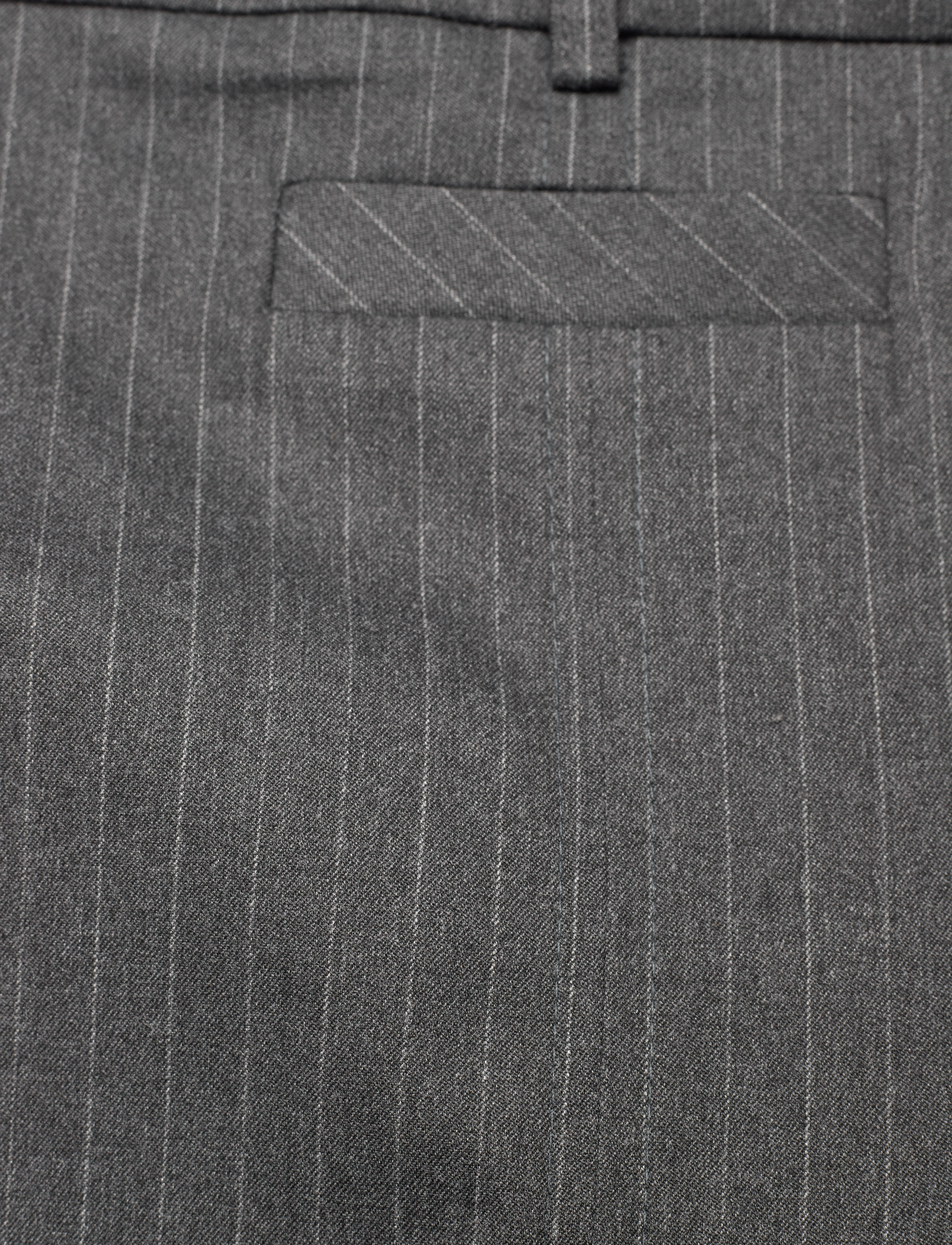 Les Coyotes De Paris - Mid waist flare trousers - women - grey pinstripe - 5