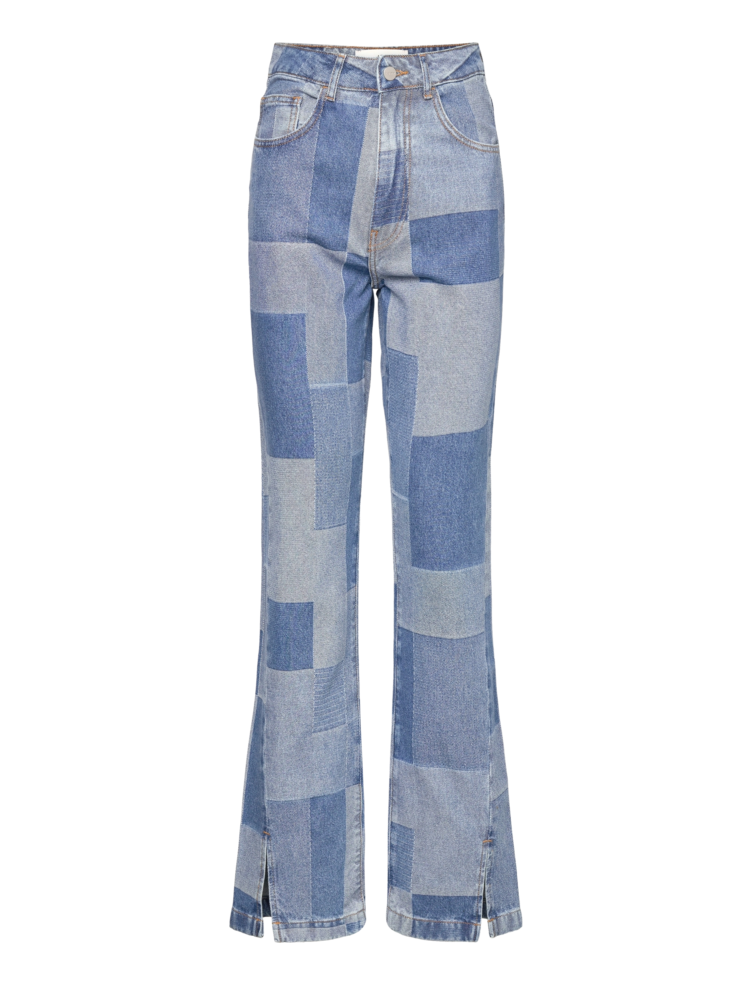 LES COYOTES DE PARIS Flare Patchwork Denim Blau - 26 - Damen