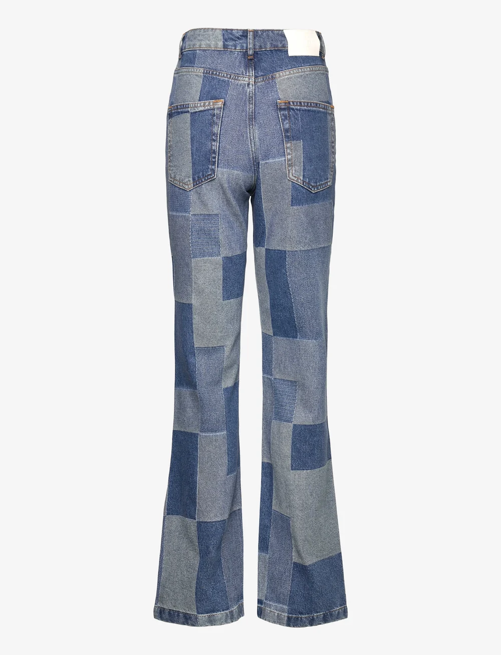 Patchwork Denim Flared Trousers Patchwork Denim Flared Trousers