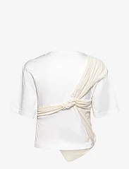 Les Coyotes De Paris - Draped mesh top - t-shirts - white/eggshell - 2