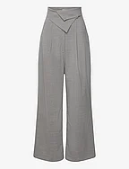 Folded waist tailoring trousers - GREY MELANGE