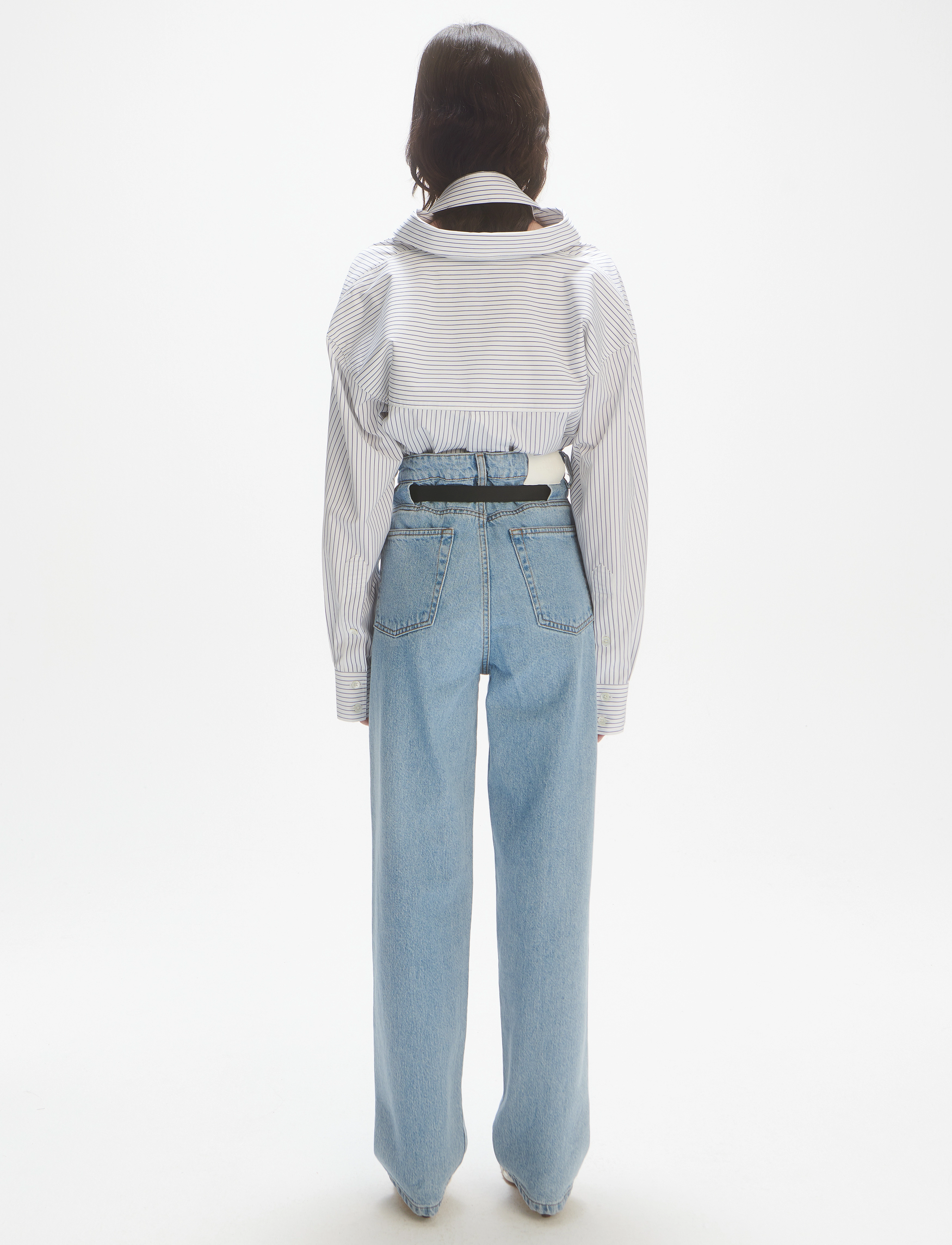 Les Coyotes De Paris - Carrot leg trousers - straight jeans - light denim - 4