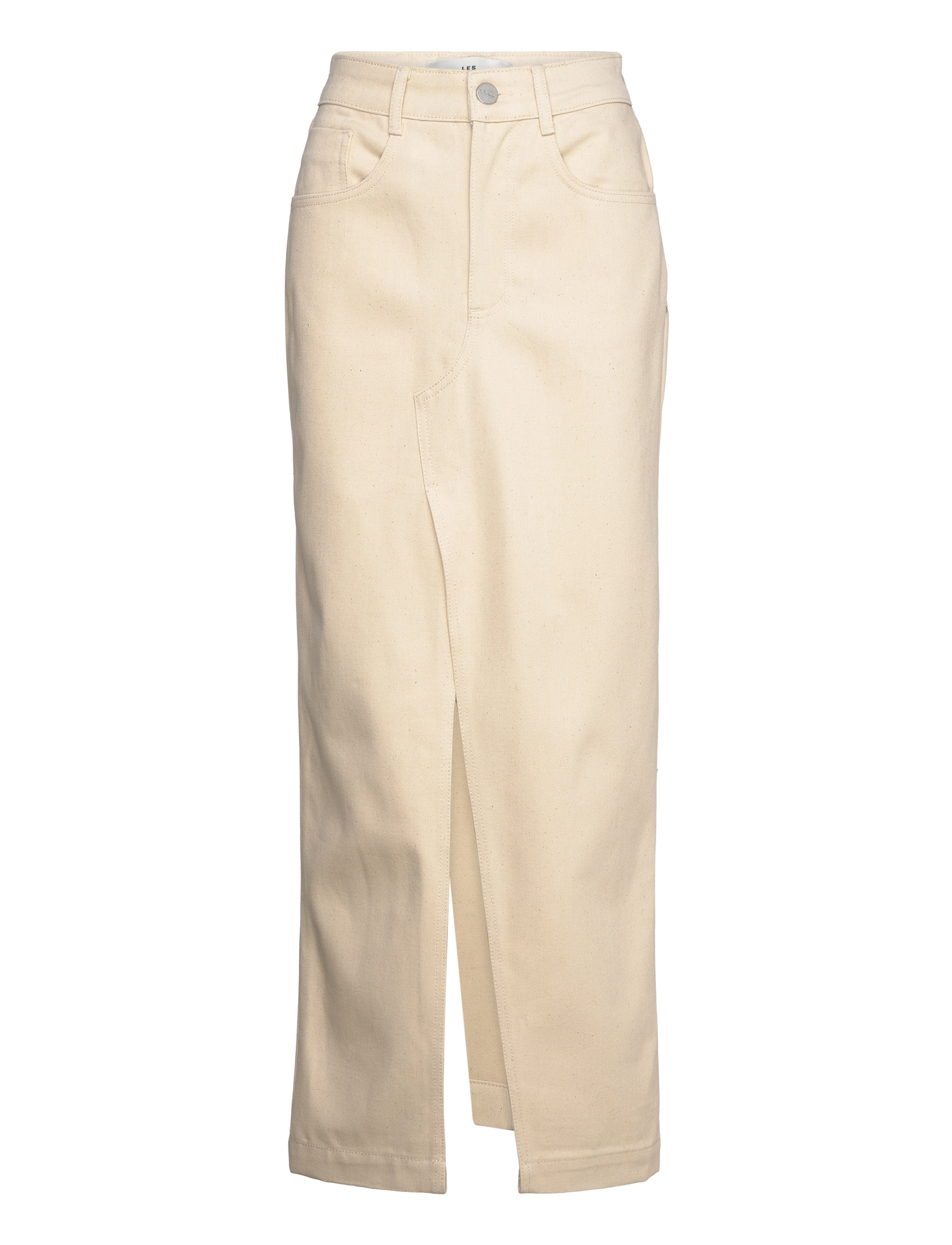Les Coyotes De Paris Long denim skirt - Tøj - RAW COTTON / cream