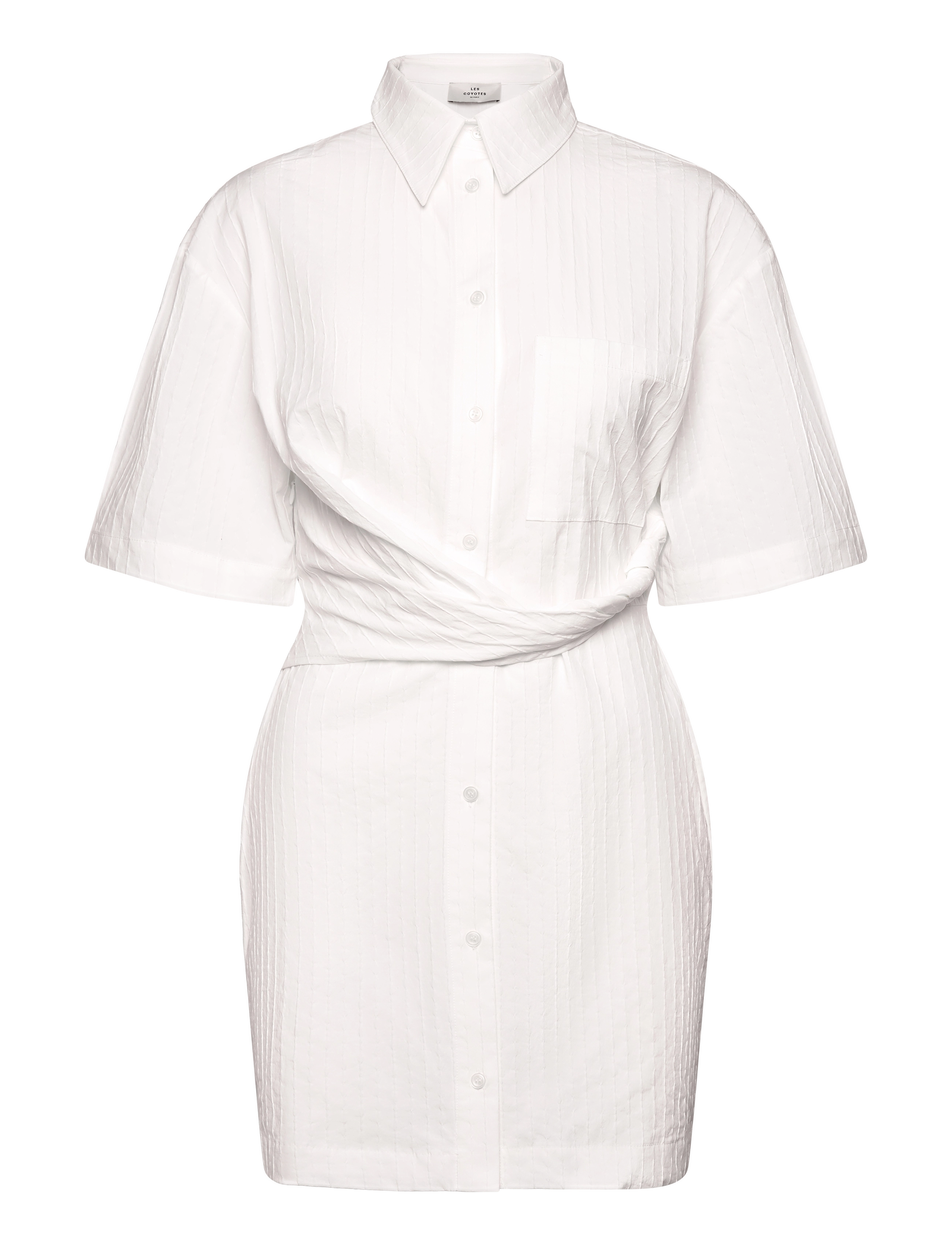 LES COYOTES DE PARIS Deconstructed Kurz Sleeve Kleid Weiß - L - Damen