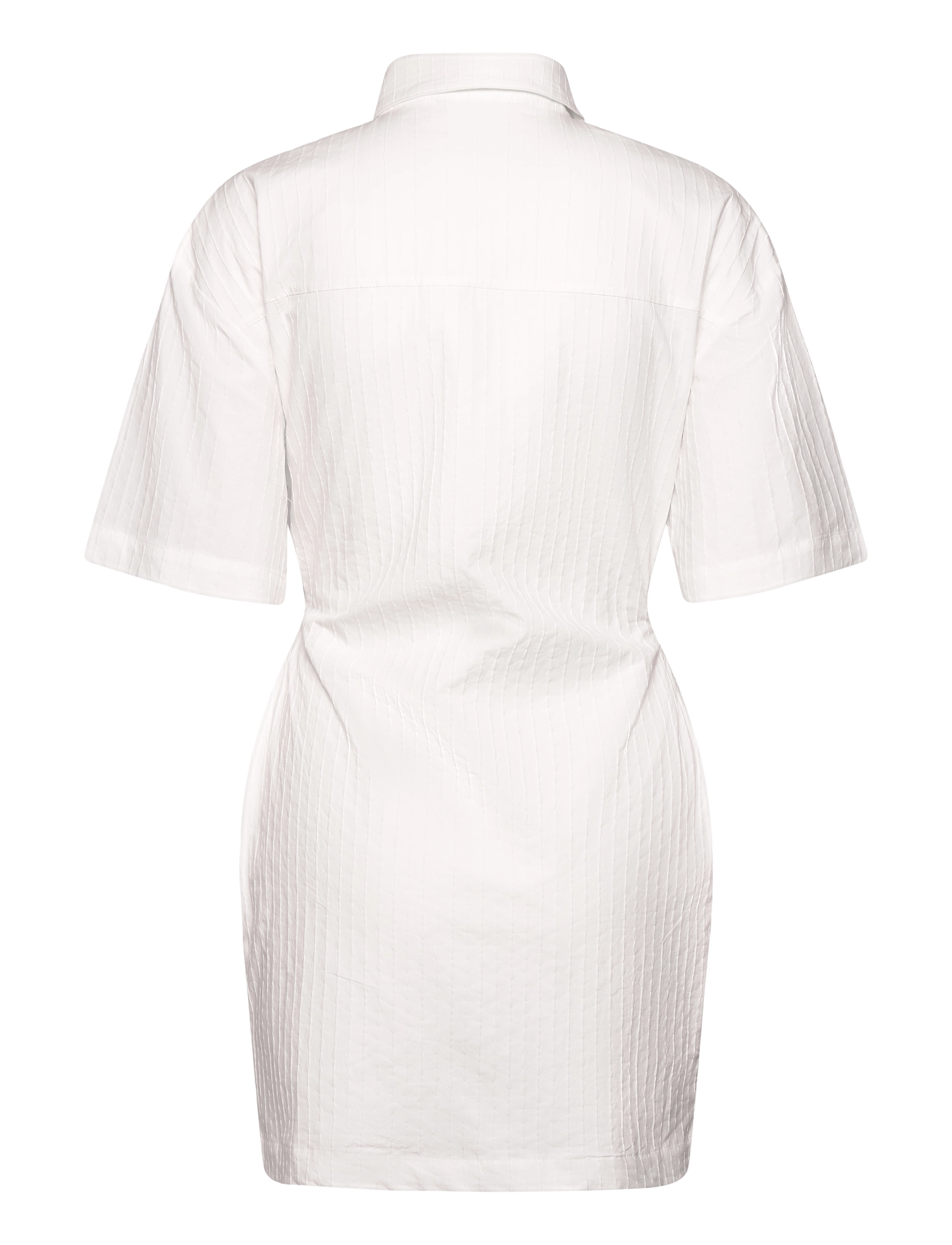 Les Coyotes De Paris - Deconstructed short sleeve dress - irregular white stripe - 2