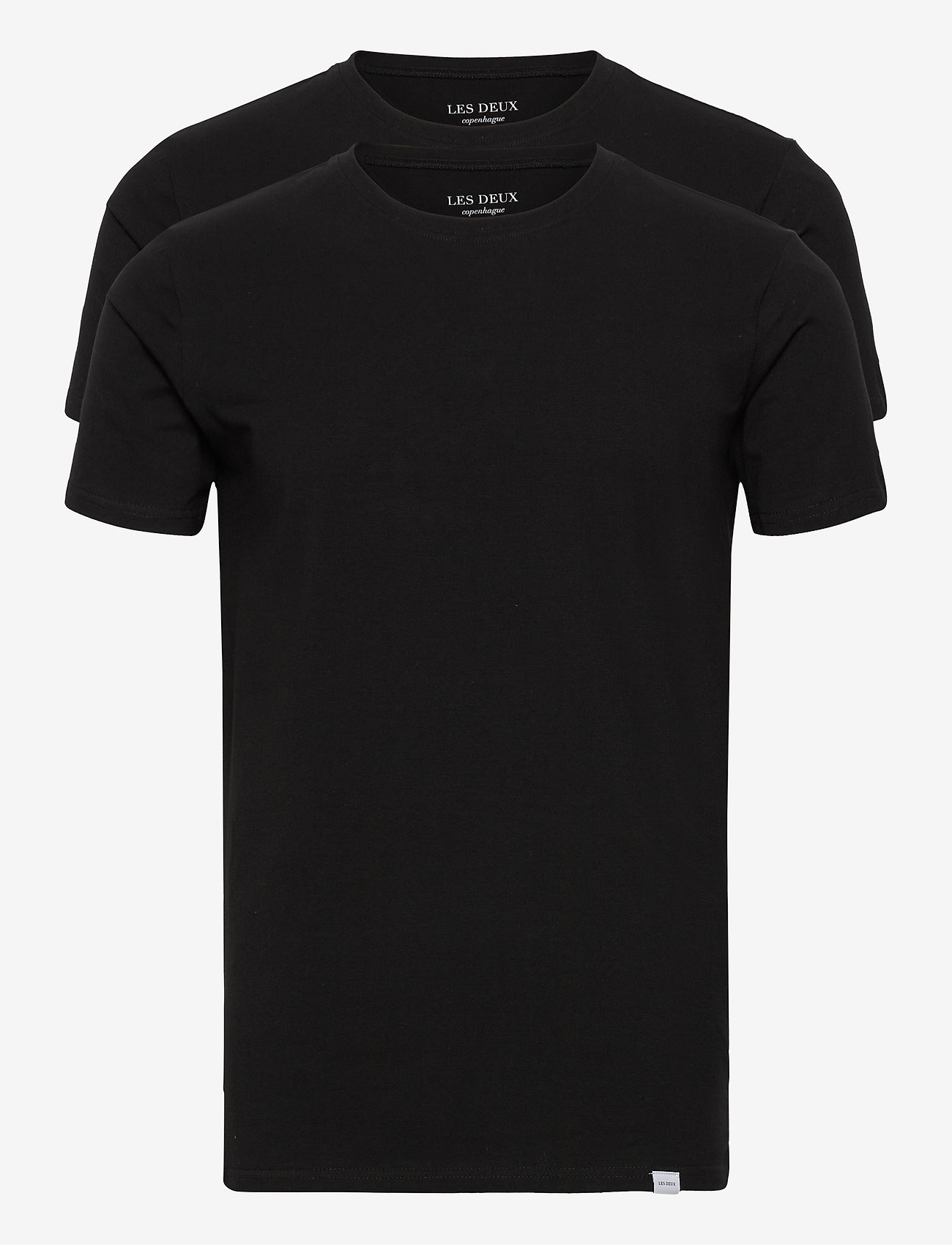 Les Deux - Les Deux Basic T-Shirt - 2-Pack - laisvalaikio marškinėliai - black - 0