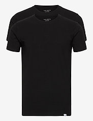Les Deux - Les Deux Basic T-Shirt - 2-Pack - laisvalaikio marškinėliai - black - 0