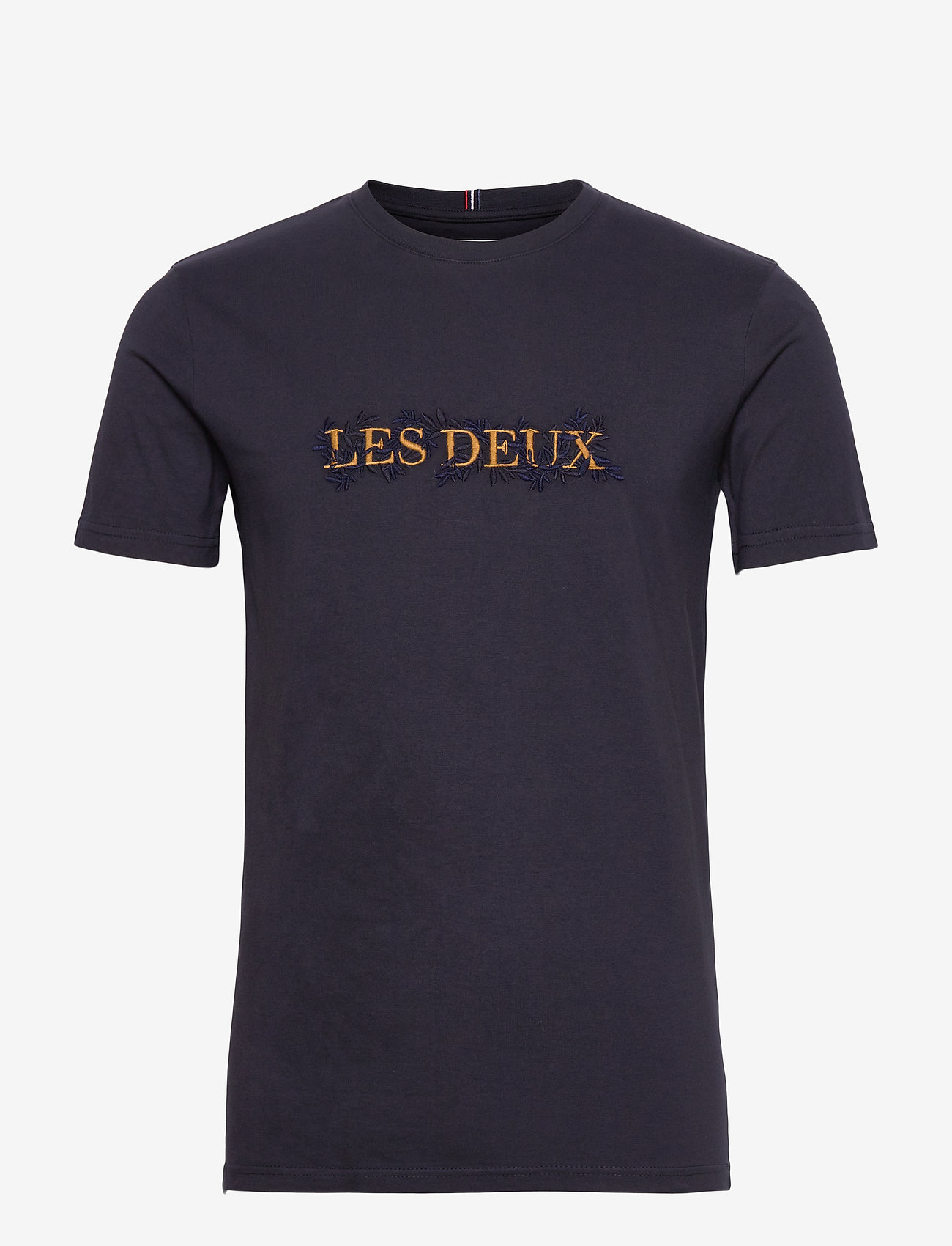 Les Deux - Leaves T-Shirt - dark navy - 0