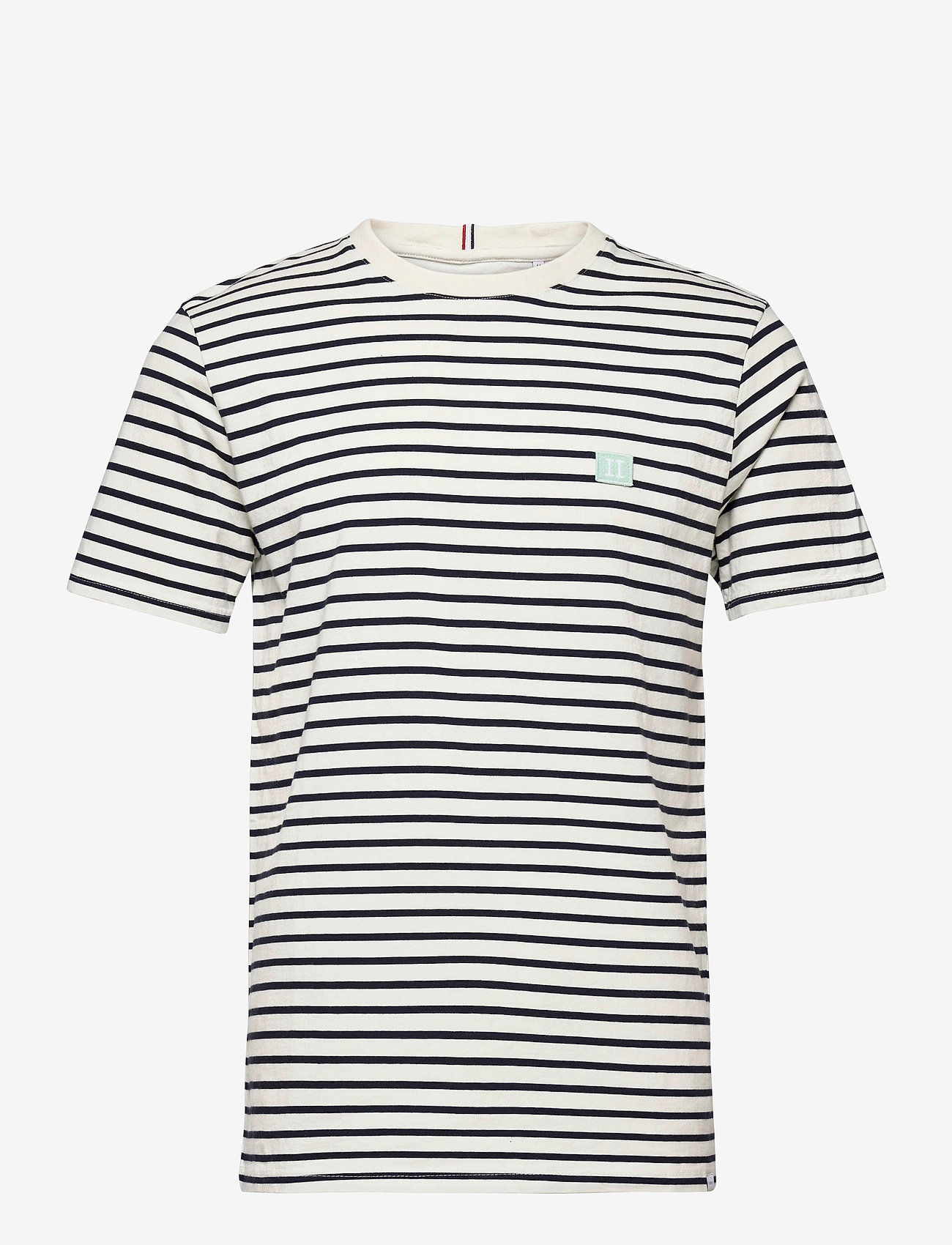 Sailor Stripe Patch T-Shirt - OFF WHITE+DARK NAVY/MINT+WHITE