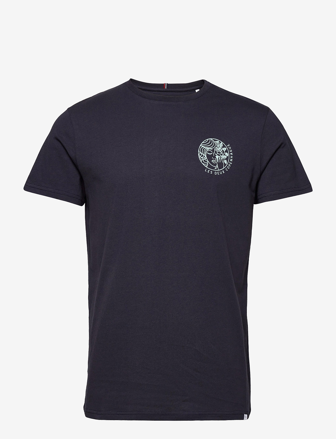 Les Deux Asissi T-Shirt - Les Deux - DARK NAVY/MINT / blue