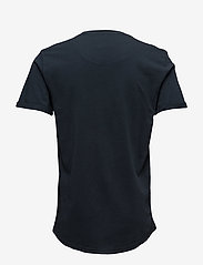 Les Deux - Tile Cotton SS Shirt - marškinėliai trumpomis rankovėmis - navy - 1