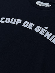 Les Deux - Tile Cotton SS Shirt - marškinėliai trumpomis rankovėmis - navy - 2