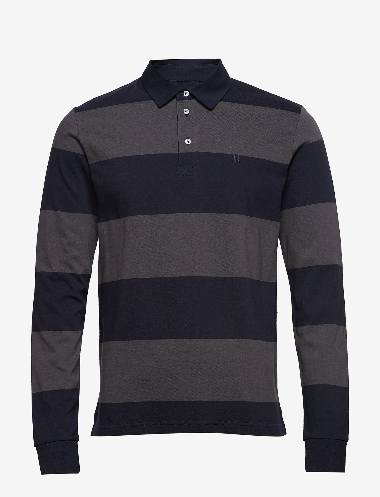 Les Deux - Polier Polo LS - dark navy/charcoal - 0