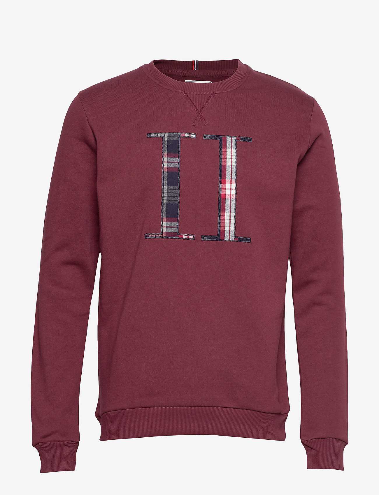 Les Deux - Encore Check Sweatshirt - burgundy - 0