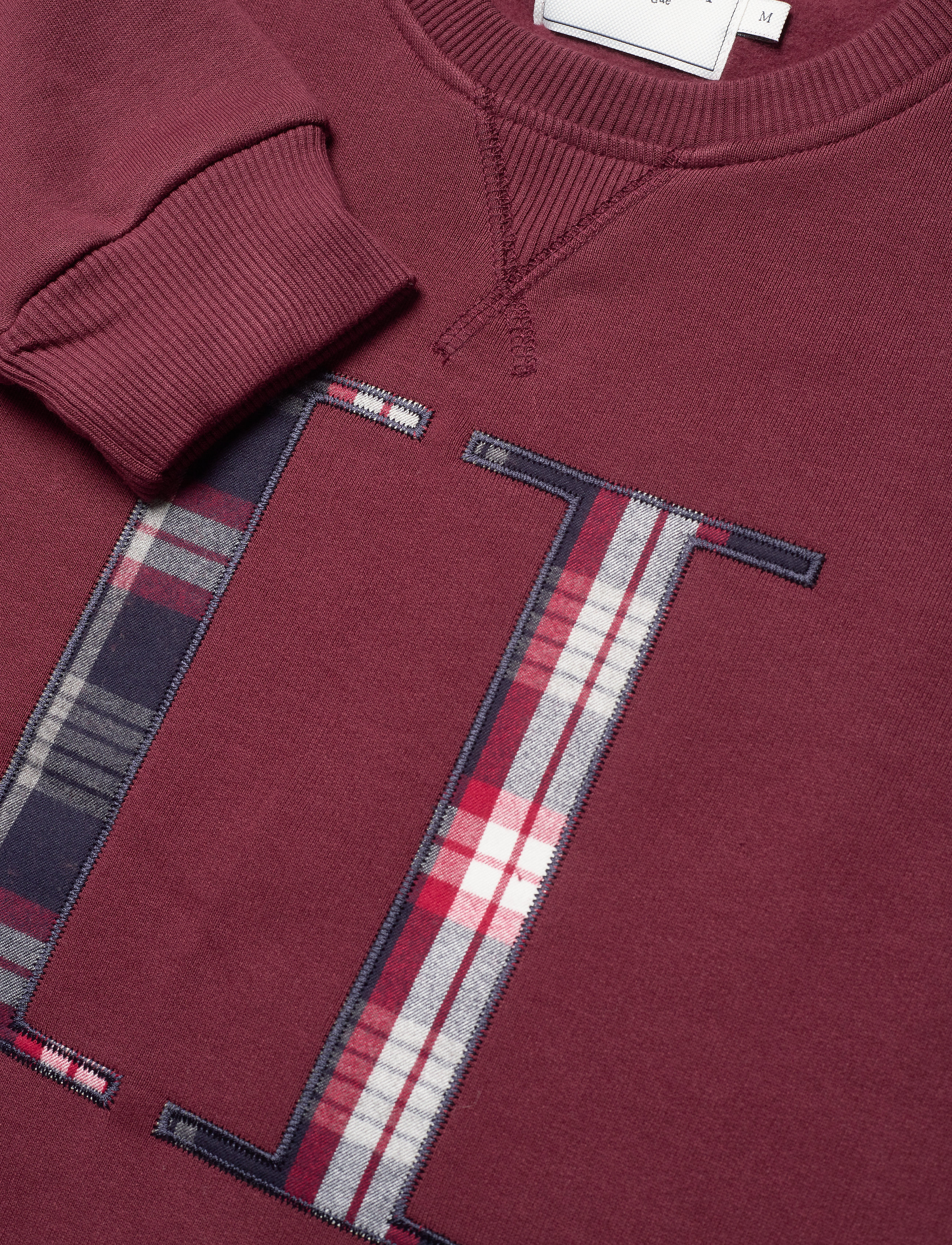 Les Deux - Encore Check Sweatshirt - burgundy - 2