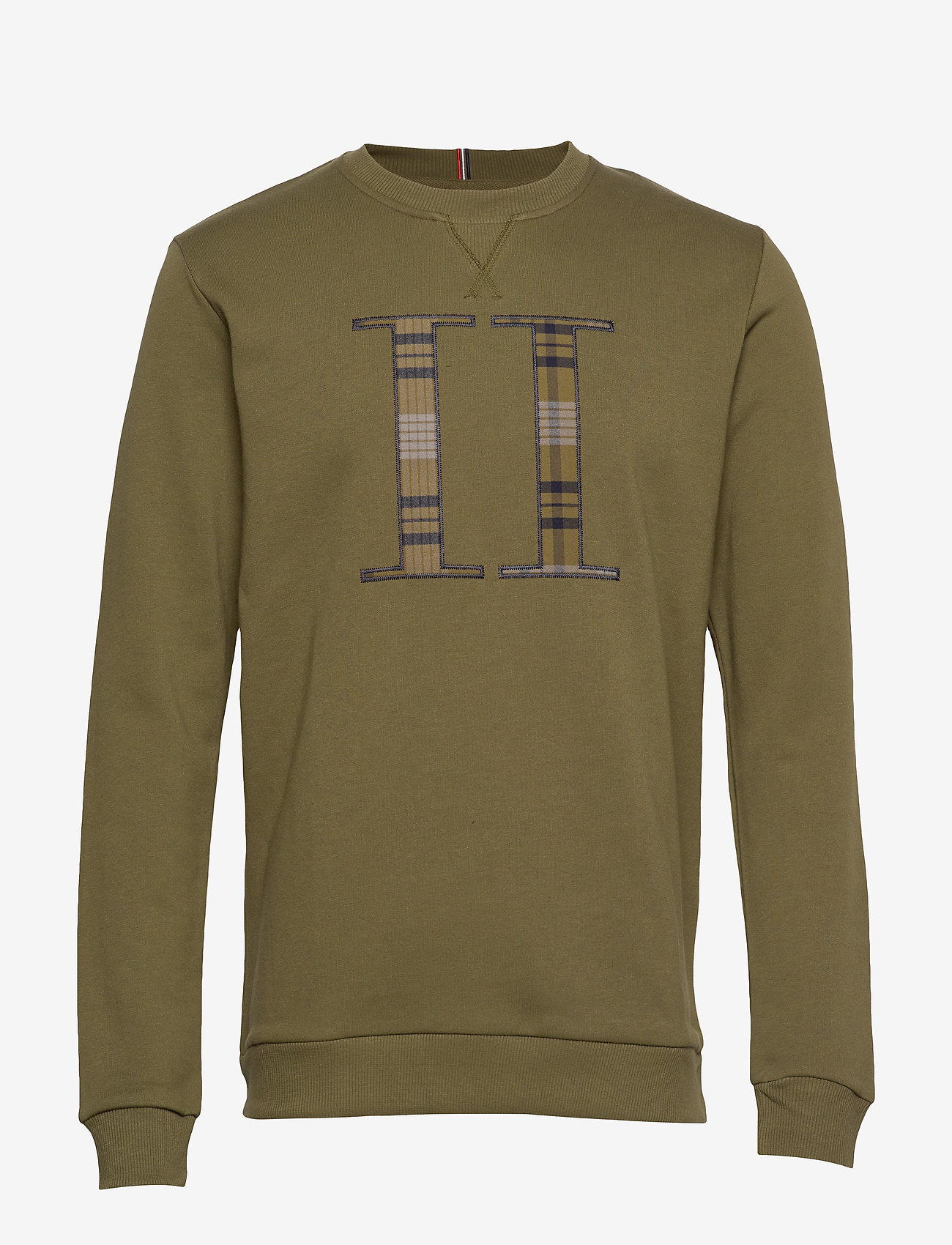 Les Deux - Encore Check Sweatshirt - dark olive green - 0