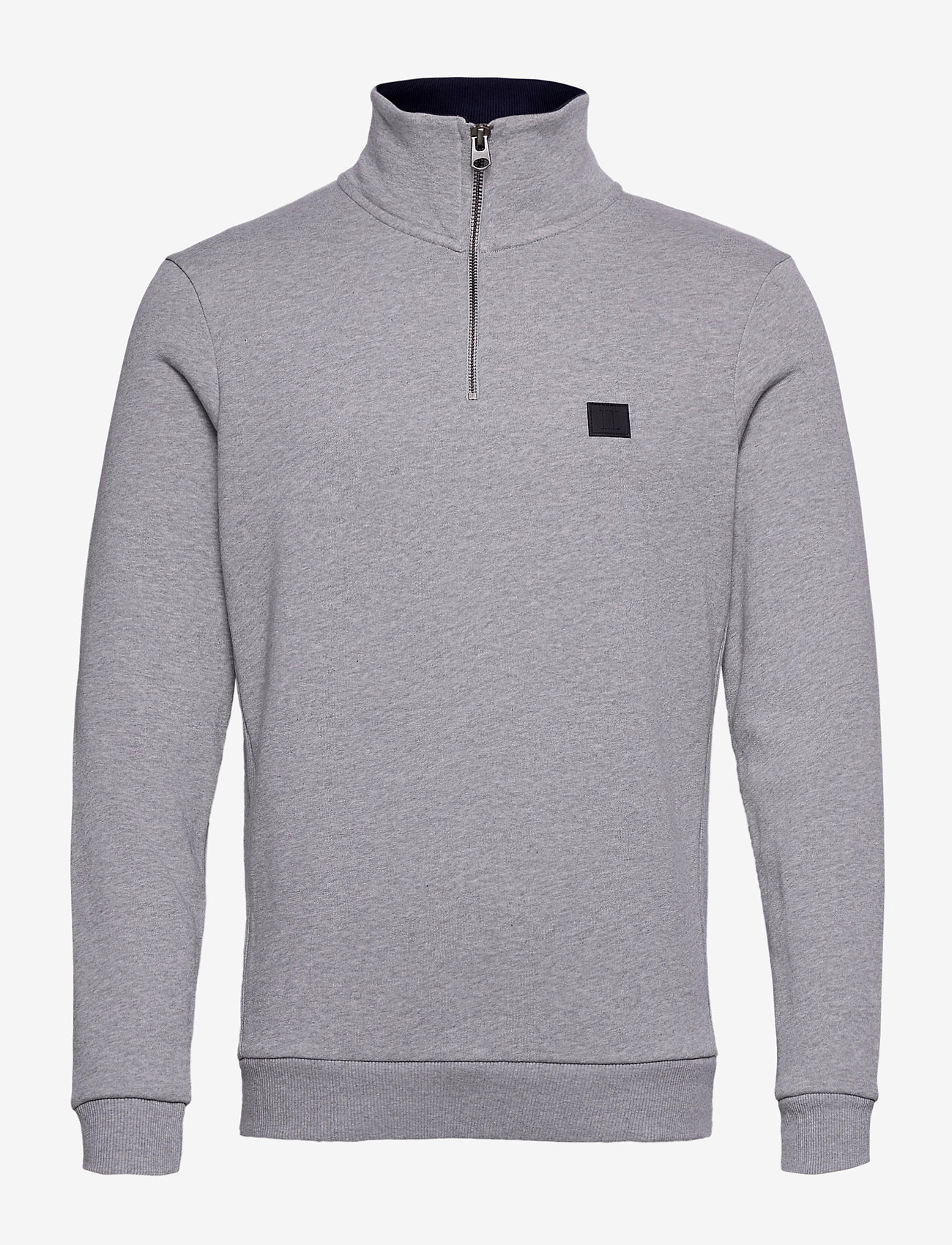 Les Deux - Clinton Half Zip Sweatshirt - light grey melange/black - 1