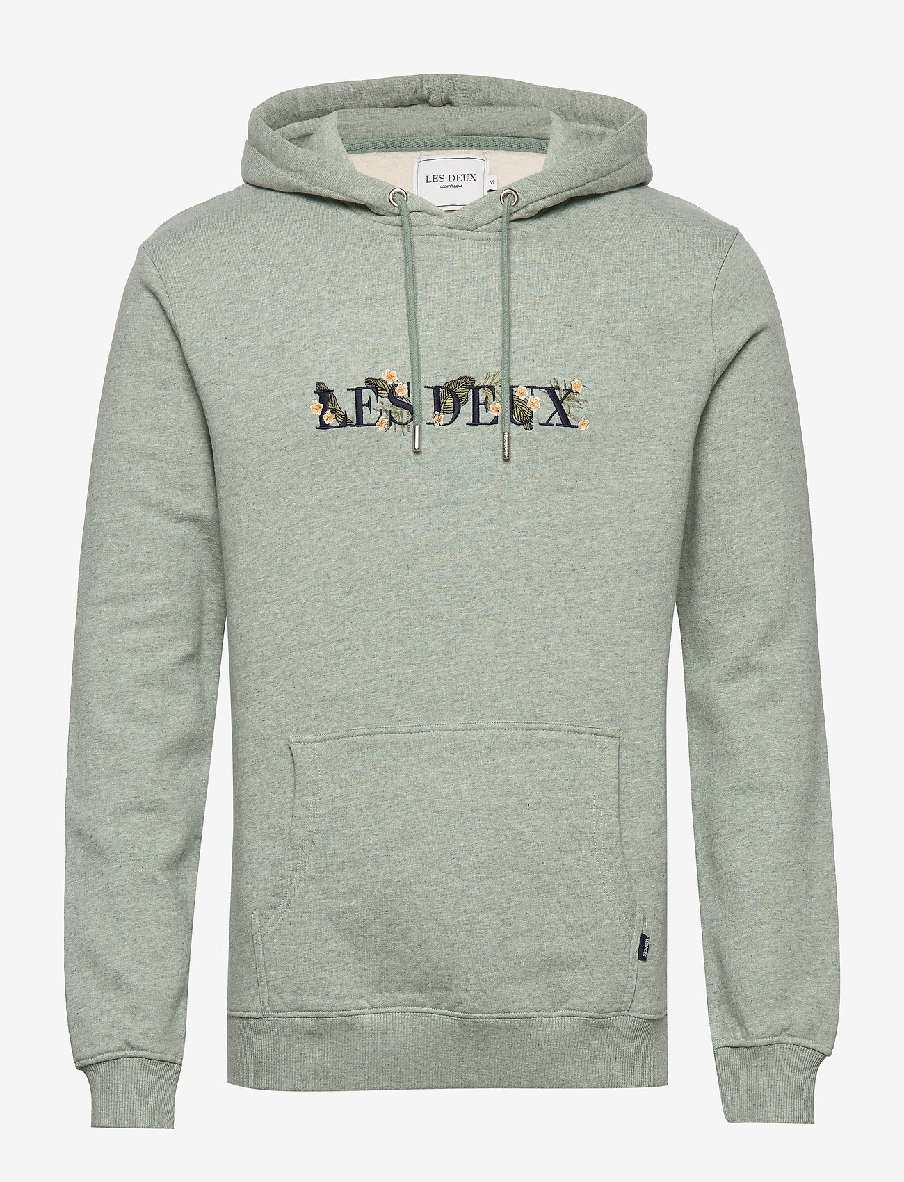 Les Deux - Fleur-De-Lis Hoodie - petrol melange/dark navy - 0